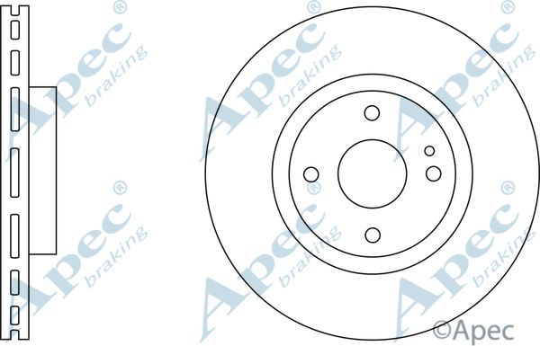 APEC BRAKING Jarrulevy DSK2578